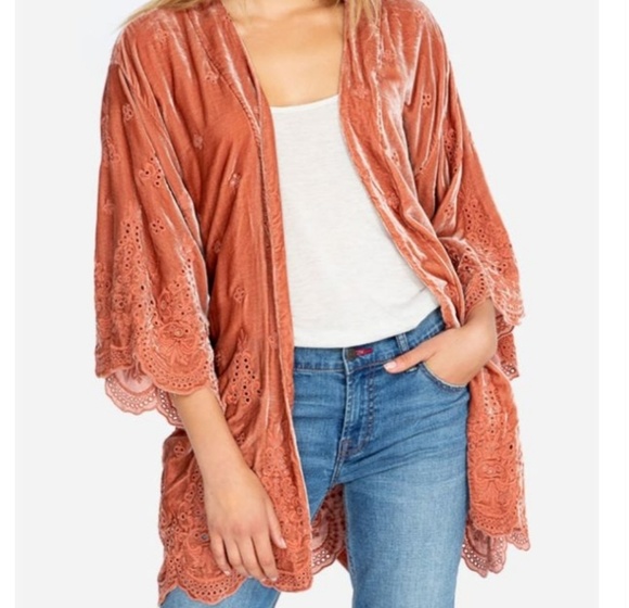 Johnny Was Jackets & Blazers - Nwt Johnny Was Velvet Kimono Jacket Small